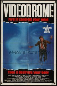 6x296 VIDEODROME 1sh '83 David Cronenberg, James Woods, huge c/u of Debbie Harry, sci-fi!