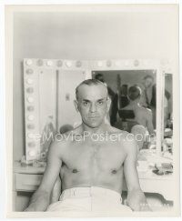 6x591 MR WONG DETECTIVE candid 8x10 still '38 c/u of Boris Karloff before his makeup is applied!