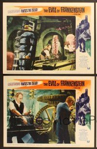 6x544 EVIL OF FRANKENSTEIN 4 LCs '64 Peter Cushing, Hammer, he's back and no one can stop him!