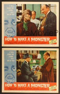 6x553 HOW TO MAKE A MONSTER 3 LCs '58 Robert Harris & Paul Brinegar, werewolf Gary Clarke shown!