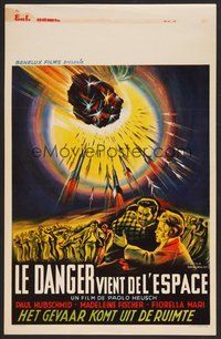 6y353 DAY THE SKY EXPLODED Belgian '61 terror from the sky, art of Earth attacked from outer space!