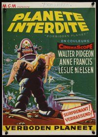 6y365 FORBIDDEN PLANET Belgian '56 Robby the Robot, Walter Pidgeon, Anne Francis!
