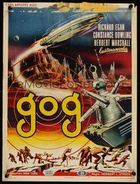 6y370 GOG Belgian '54 sci-fi, wacky Frankenstein of steel robot destroys its makers!