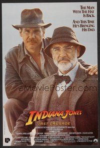 6y386 INDIANA JONES & THE LAST CRUSADE Belgian '89 close-up of Harrison Ford & Sean Connery!