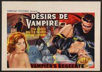 6y419 PLAYGIRLS & THE VAMPIRE Belgian '63 they walked innocently into his arms, to meet the devil!
