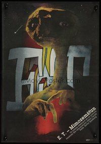 6y155 E.T. THE EXTRA TERRESTRIAL Czech 11x16 '82 Steven Spielberg classic, cool different art!