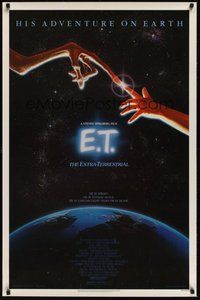 6y479 E.T. THE EXTRA TERRESTRIAL 1sh '82 Steven Spielberg classic, John Alvin art!