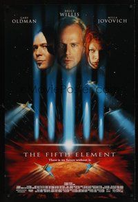 6y510 FIFTH ELEMENT DS 1sh '97 Bruce Willis, Milla Jovovich, Oldman, directed by Luc Besson!