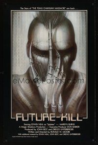 6y516 FUTURE-KILL 1sh '84 Edwin Neal, really cool science fiction artwork by H.R. Giger!