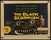 6y010 BLACK SCORPION 1/2sh '57 great art of wacky creature looking more laughable than horrible!