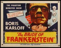 6y011 BRIDE OF FRANKENSTEIN 1/2sh R53 wonderful super close up of Boris Karloff as the monster!