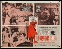 6y017 COLOR ME BLOOD RED 1/2sh '65 Herschell Gordon Lewis, great images of pretty girls tortured!