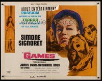6y025 GAMES signed 1/2sh '67 by director Curtis Harrington, image of Signoret, Caan & Ross!