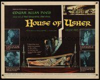 6y032 HOUSE OF USHER 1/2sh '60 Edgar Allan Poe's tale of the ungodly & evil, art by Reynold Brown!
