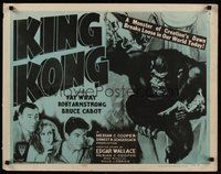 6y040 KING KONG style A 1/2sh R52 Fay Wray, Robert Armstrong, incredible different artwork!