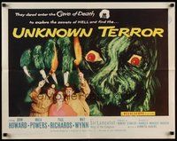6y071 UNKNOWN TERROR 1/2sh '57 they dared enter the Cave of Death to explore the secrets of HELL!