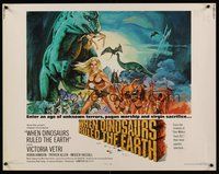 6y077 WHEN DINOSAURS RULED THE EARTH 1/2sh '71 Hammer, artwork of sexy cavewoman Victoria Vetri!