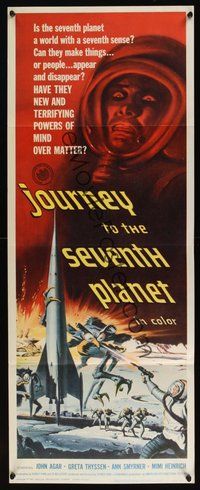 6y090 JOURNEY TO THE SEVENTH PLANET insert '61 have they terryfing powers of mind over matter?