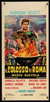 6y139 HERO OF ROME Italian locandina '64 Giorgio Ferroni, Casaro artwork of Gordon Scott!