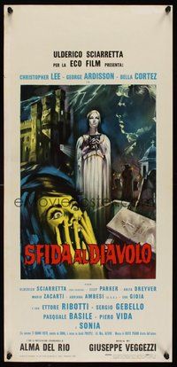 6y140 KATARSIS Italian locandina '65 cool horror artwork of screaming woman by Studio Paradiso!