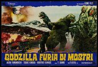 6y132 GODZILLA VS. THE SMOG MONSTER Italian photobusta '72 Gojira tai Hedora, Toho Japanese sci-fi