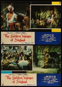 6y130 GOLDEN VOYAGE OF SINBAD 6 Italian photobustas '74 Ray Harryhausen, John Phillip Law!