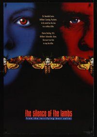6y568 SILENCE OF THE LAMBS style C teaser 1sh '90 great image of Jodie Foster & Anthony Hopkins!
