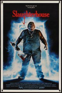 6y569 SLAUGHTERHOUSE int'l 1sh '87 wild Manchin artwork of huge man with butcher knife!