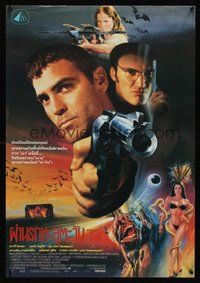 6y115 FROM DUSK TILL DAWN Thai poster '95 George Clooney & Quentin Tarantino, different art!