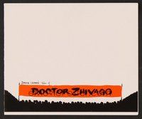 6z046 DOCTOR ZHIVAGO preview invitation '65 Omar Sharif, Julie Christie, David Lean English epic!