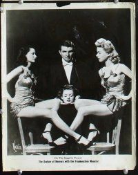 6z525 ASYLUM OF HORRORS 3 stage 11x14.25 stills '40s traveling show, Frankenstein & sexy girls!