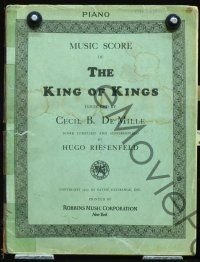 6z062 KING OF KINGS musical score '27 Cecil B. DeMille epic, sheet music for entire score!