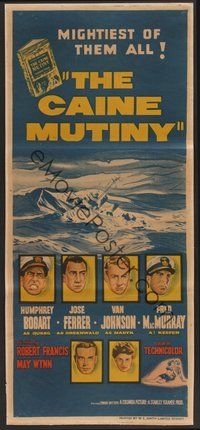 7a032 CAINE MUTINY Aust daybill '54 Humphrey Bogart, Jose Ferrer, Van Johnson & MacMurray!