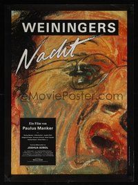 7a003 WEININGER'S LAST NIGHT Austrian '89 Paulus Manker, strange Grutzke artwork!