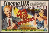 7a556 23 PACES TO BAKER STREET Belgian '56 cool artwork of Van Johnson & scared Vera Miles!
