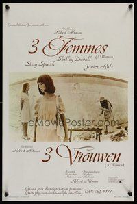 7a557 3 WOMEN Belgian '77 directed by Robert Altman, Shelley Duvall, Sissy Spacek, Janice Rule