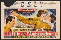 7a565 AMBASSADOR'S DAUGHTER Belgian '56 Olivia de Havilland, the most scandalous foreign affair!