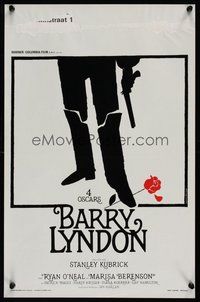 7a573 BARRY LYNDON Belgian '75 Stanley Kubrick, Ryan O'Neal, cool Bourduge artwork!