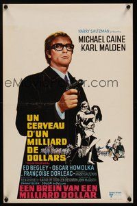 7a576 BILLION DOLLAR BRAIN Belgian '67 Michael Caine, Karl Malden, Ken Russell, Caine vs. Brain!