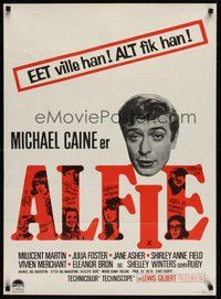 7a126 ALFIE Danish '67 British cad Michael Caine loves them and leaves them, ask any girl!