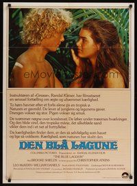 7a135 BLUE LAGOON Danish '80 sexy young Brooke Shields & Christopher Atkins!