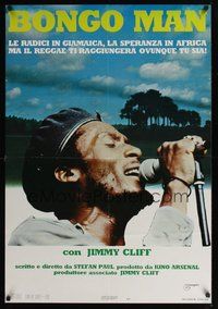 7a419 BONGO MAN Italian 1sh '83 super close up of reggae singer Jimmy Cliff performing!