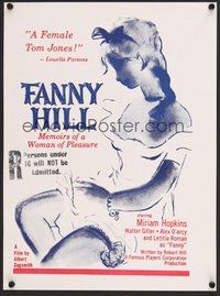 7a052 FANNY HILL New Zealand daybill '64 Russ Meyer, sexy Leticia Roman is the female Tom Jones!