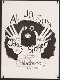 7a053 JAZZ SINGER New Zealand daybill R70s cool different art of Al Jolson in blackface!