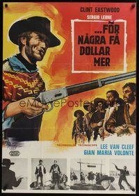 7a064 FOR A FEW DOLLARS MORE Swedish '66 Sergio Leone's Per qualche dollaro in piu, Clint Eastwood
