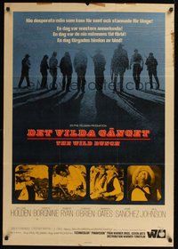 7a076 WILD BUNCH Swedish '69 Sam Peckinpah cowboy classic, William Holden & Ernest Borgnine!