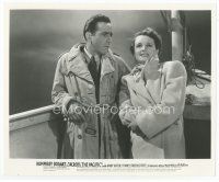 7b091 ACROSS THE PACIFIC 8x10 still '42 c/u of Humphrey Bogart & Mary Astor on ship's deck!