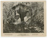 7b092 AFRICAN QUEEN 8x10 still '52 Humphrey Bogart & Katharine Hepburn pulling boat thru jungle!