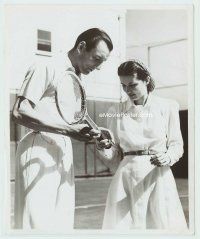 7b137 BRENDA MARSHALL candid 8x10 still '40 getting tennis lessons from champion Fred Perry!