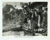 7b138 BRIDE WORE RED 8x10 still '37 Joan Crawford & Franchot Tone outside mountain cabin!